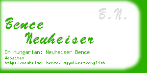bence neuheiser business card